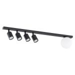 Emibig Plafonnier Baster Acier Noir | Convient pour 4x GU10 - Max 8W, 1x E14 - Max 10W