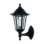 Eglo Applique Murale Duanera Noir | IP44 - Convient pour 1x E27