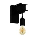 Eglo Applique Murale Townshend 6 Acier Noir | IP20 - Convient pour 1x E27 