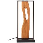 Brilliant Tafellamp Chaumont Aluminium Metaal Hout Zwart 8W 940lm - 830 Warm Wit