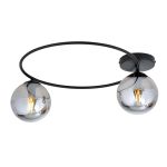 Emibig Plafondlamp Sopra Staal Zwart | Geschikt voor 2x E14 - Max 10W