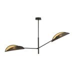 Emibig Plafondlamp Vene Staal Zwart | Geschikt voor 2x E14 - Max 10W