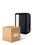Voordeelpak 4x D'Lite Wandlamp Arlo Zwart | IP44 - Geschikt voor 1x E27