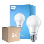 Voordeelpak 6x Philips  CorePro LED Lamp E27 Peer Mat 10W 1055lm - 827 Zeer Warm Wit | Vervangt 75W