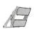 Ledvance LED Floodlight Max Radial 45 Aluminium Grijs 900W 171500lm 45D - 830 Warm Wit | IP66 - Symmetrisch