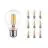 Voordeelpak 10x Noxion Lucent LED Filament 4.5W 827 A60 E27 Helder | Zeer Warm Wit - Vervangt 40W