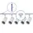 Complete Set 1-Fase Rail 3 Meter Wit | incl. 5x Spot + GU10 2700K 3W Dimbaar + Eindkap, Voedingsconnector en I-Verbindingsstuk
